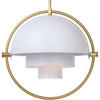 GUBI Multi-Lite pendant light, Ø 36 cm, brass/white