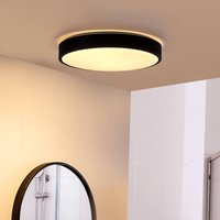 Lindby LED-taklampa Medon, Ø 38 cm, svart, IP44, metall