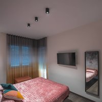 SLV Plafonnier Triledo, noir, aluminium, Ø 10 cm