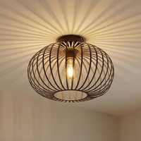 Lindby Nahele taklampa, brun, metall, Ø 40 cm, E27