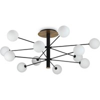 Ideallux Ideal Lux Cosmopolitan noir/laiton 12fl Ø 145