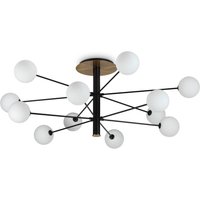 Ideallux Ideal Lux Cosmopolitan svart/mässing 12fl Ø 145