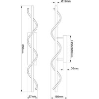 Brilliant LED-taklampa Eunice, längd 80 cm, svart, metall