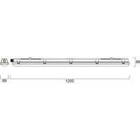 Sylvania RESISTO LED sensor-controlled wraparound light, grey, 120 cm, 17 W, 840, IP66