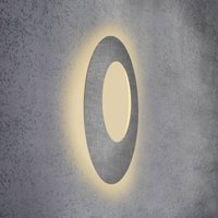 Escale Blade Open LED-væglampe, beton, Ø 79 cm