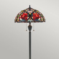 QUOIZEL Lampadaire Larissa abat-jour au design Tiffany