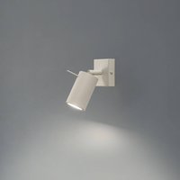 SOLLUX LIGHTING Wall spotlight ring, beige, projection 16 cm, steel