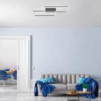 JUST LIGHT. GmbH LED-taklampa Iven, dimbar, svart, 60,5x32,5 cm