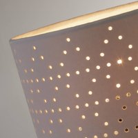 Searchlight Lampe à poser Taave, gris/noir, textile, métal, 27 cm, E14