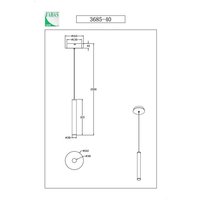 Fabas Luce LED hänglampa Prado, 1 lampa, svart, dimbar