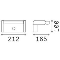 Ideallux Ideal Lux Utomhusvägglampa med sensor Swipe grå metall 3.000K