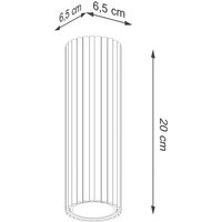 SOLLUX LIGHTING Carbon ceiling light, white, height 20 cm, aluminium