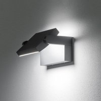 Ideallux Ideal Lux LED outdoor wall lamp Swipe anthracite, metal 3,000 K