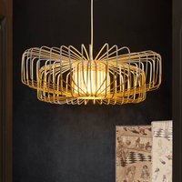 Forestier Bamboo XXL up&down pendant white/natural