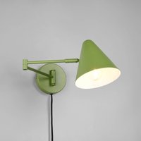 Trio Lighting Vägglampa Cosima, grön, utskjutande del 54 cm, metall