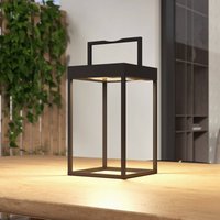 Lucande LED-solcellslampa Lynzy, 38cm, svart, metall, IP65