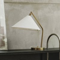 Lampe à poser Gubi Gräshoppa, blanche, métal/textile, E14