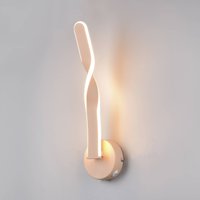 Reality Leuchten LED-vägglampa Ginko, sand, metall, höjd 45,5 cm