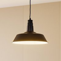 Lindby Laylan pendant light, black/white, Ø 36 cm, metal