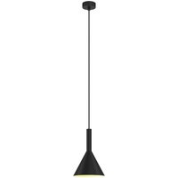 Arcchio Hängelampe Tadej, schwarz-weiß, Ø 19 cm, Metall, E27