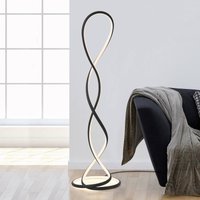 Paul Neuhaus LED-golvlampa Twist, svart, höjd 143 cm
