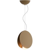 Fabbian Akoya hanging light, bronze, Ø30cm, 3000K, 1-10Vdimmable