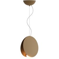 Fabbian Akoya hänglampa, brons, Ø30cm, 3000K, 1-10Vdimbar