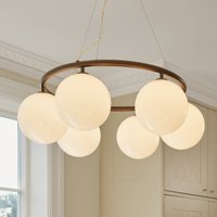 Nuura Aps Miira 6 Circular ljuskrona, Ø 80 cm, brons/opal