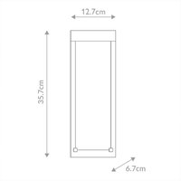 Quintiesse Applique d'extérieur LED KABO, noir, hauteur 36 cm, métal, IP44