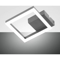 Fabas Luce LED-vägglampa Bard, guldfärgad, 17 x 17 cm, metall, dimbar