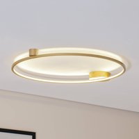 Milagro Lighting LED-taklampa Saturno, guld, Ø 80 cm, metall, 4 000 K