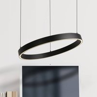 Searchlight Layla LED hanging light, black, Ø 44 cm CCT, height-adjustable