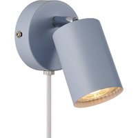 Wandstrahler Explore mit Kabel und Stecker, GU10, blau