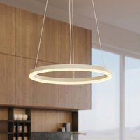 Arcchio Albiona LED pendant light, beige, 1 ring, Ø 40 cm