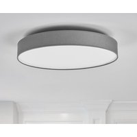 Lindby LED-taklampa Saira, Ø 50 cm, grå, textil