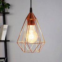EGLO Pendellampa Tarbes, 1 lampa, 17,5 cm, koppar
