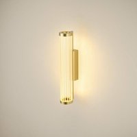SLV LED-vägglampa Quimera, mässingsfärgad, höjd 41 cm, CCT