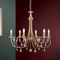 ORION 6 ljuskällor Förgylld takkrona VIOLETTA