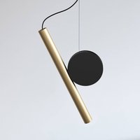 Luceplan Doi glatt fasdim 3 000 K mässing/svart