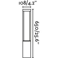 FARO BARCELONA Borne lumineuse LED Agra, brun, aluminium, hauteur 65 cm