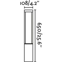 FARO BARCELONA Agra LED-väglampa, brun, aluminium, höjd 65 cm