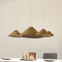 Lucande, suspension LED Beutlin, vert, feutre, à intensité variable