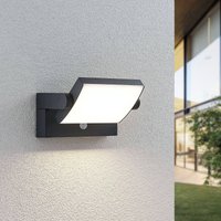 Lindby LED utomhusvägglampa Sherin, set om 2, svängbar, sensor