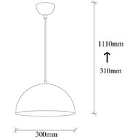 Opviq Hänglampa Berceste 231-S, silverfärgad, metall, Ø 30 cm