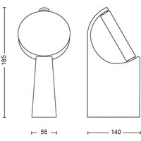 Philips Mimosa LED pillar light, adjustable