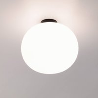 Casablanca Acai ceiling lamp, white/black, glass, 26 cm, E27