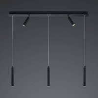 HELL LED-hänglampa Tom, 5 lampor, svart