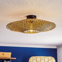 GOOD & MOJO Bali ceiling lamp, Ø 60 cm, black/natural, bamboo