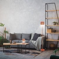 Briloner LED battery-powered floor lamp Brilo unplugged Riffle, copper-coloured