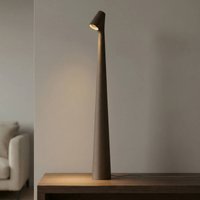 Vibia LED-bordslampa Africa, höjd 45 cm, mörkbrun